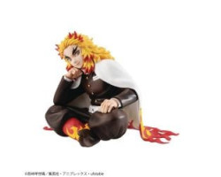Demon slayer -  figurine de rengoku kyojuro avec carte -  grandeur de la main
