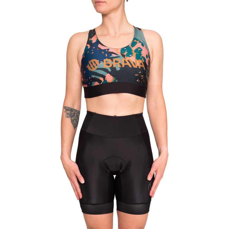 High waist cycling shorts - Women
