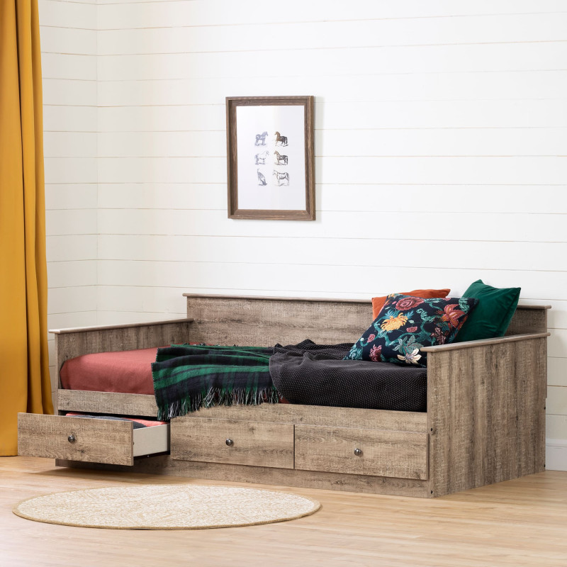 Daybed with Storage - Tassio Aged Oak