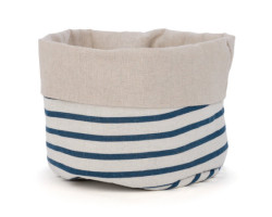Blue Striped Basket 8x6