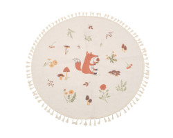 Round Rug with Fox and Fra...