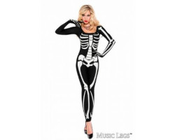 Squelette -  costume "bodysuit" de squelette (adulte)