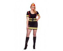 Pompiers -  costume de mademoiselle risque d'incendie (adulte)