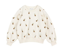 Pineapple Print Fleece Sweatshirt - Girls