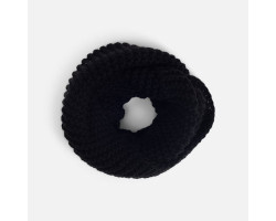 Foulard tube noir en tricot