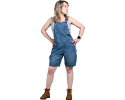 Short utility hemp overalls - Women's