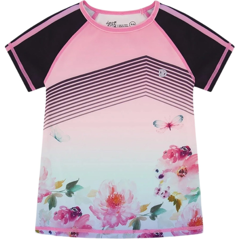 Gradient Print Short-Sleeve Sports Top - Big Girls