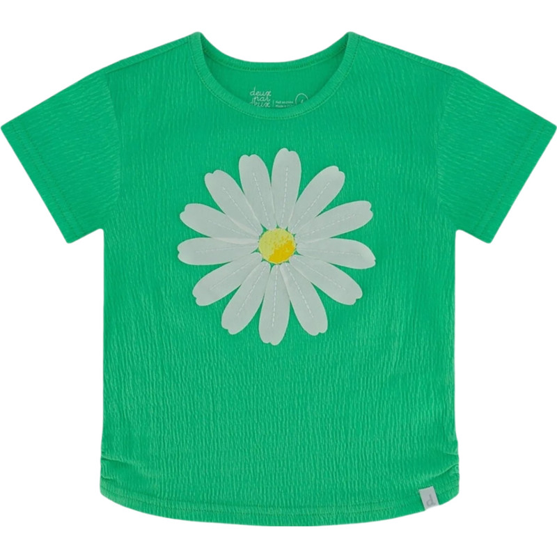 Crinkled jersey T-shirt with applique - Big Girl