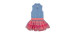 Rainbow Striped Chambray and Tulle Dress - Big Girls