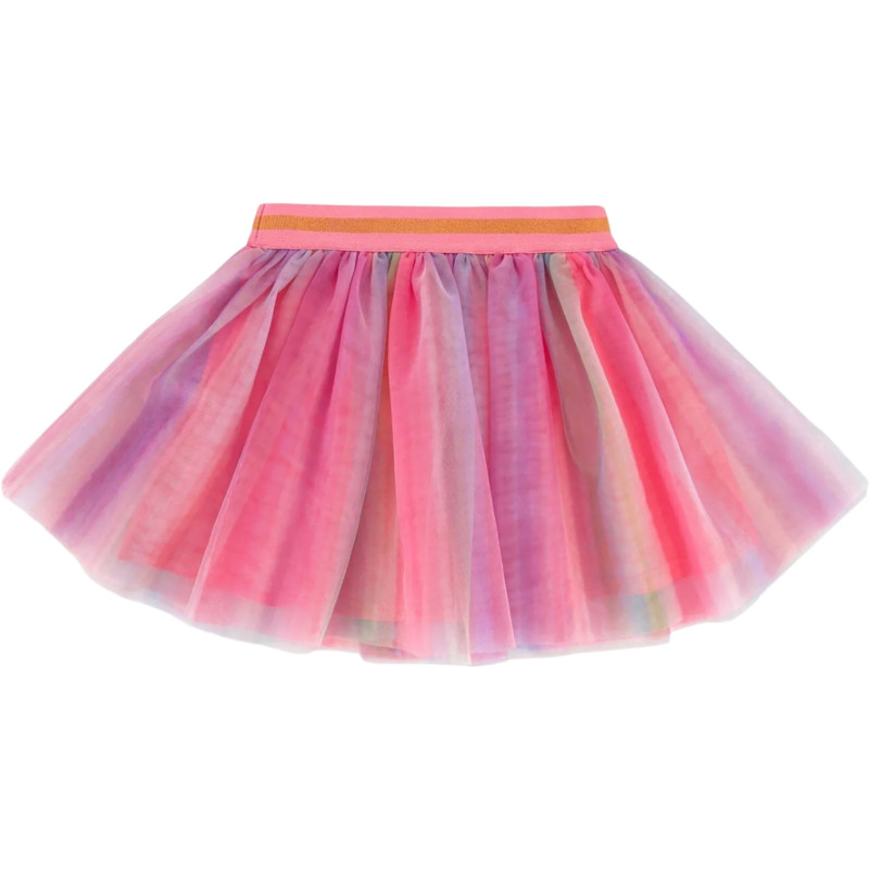 Rainbow Striped Tulle Skirt - Big Girls