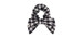 Black and white gingham hair tie - Girl