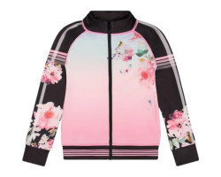 Pink gradient sports jacket with print - Little Girl