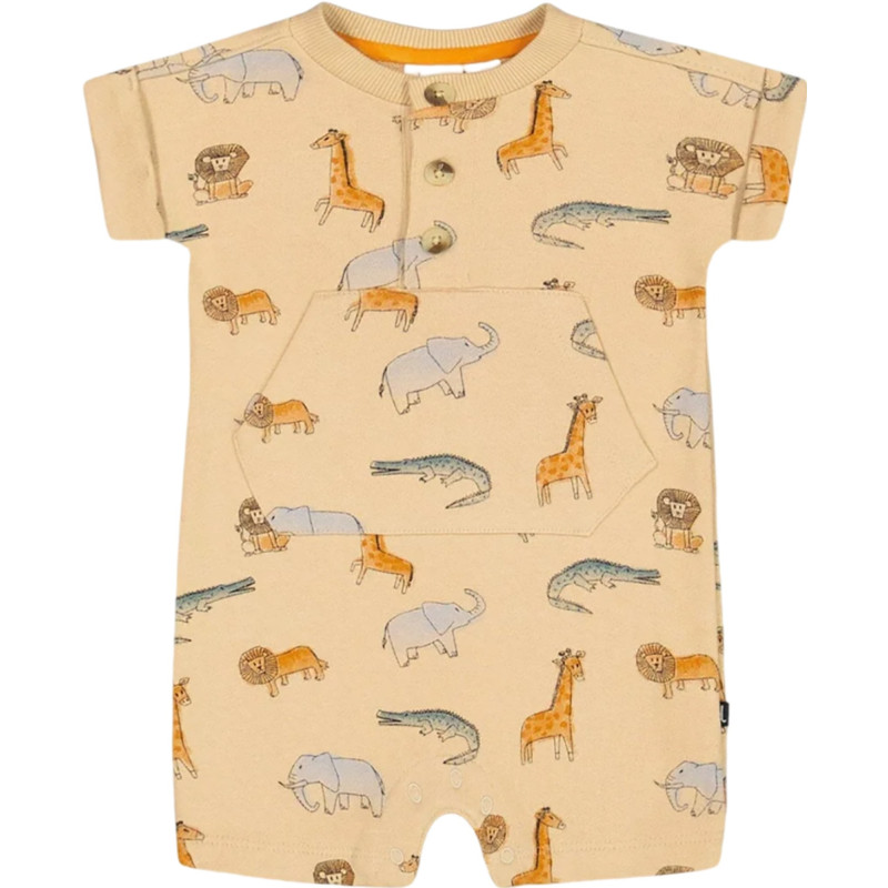 Printed French cotton playsuit - Baby Boy