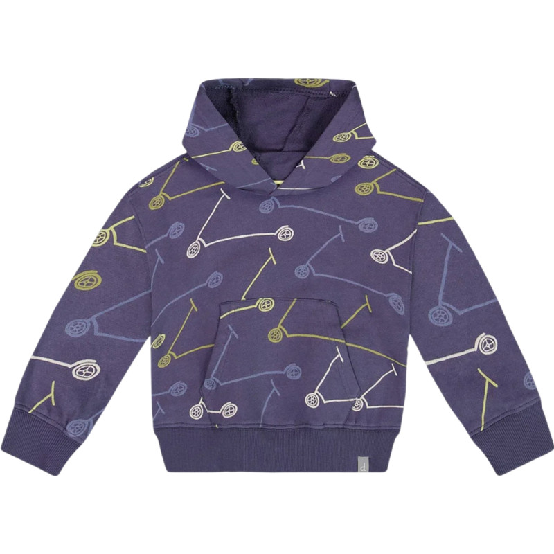 French cotton scooter-print hooded sweatshirt - Little Boy