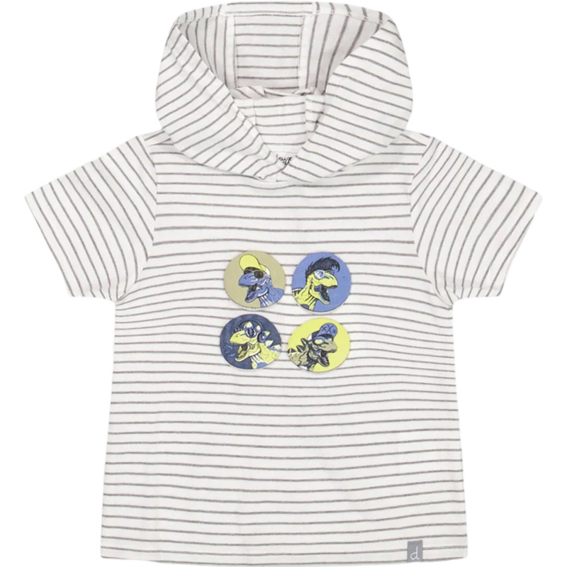 Hooded T-shirt with stripes - Little Boy