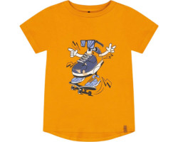 T-shirt with shoe print in organic cotton - Little Boy