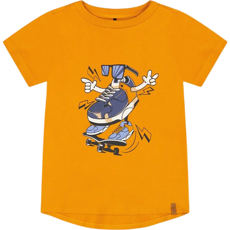 T-shirt with shoe print in organic cotton - Little Boy