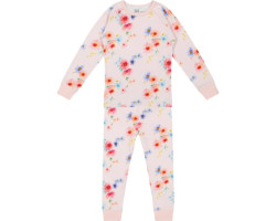 Two-piece floral print pajamas set in organic cotton - Little Girl