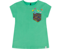 Top with organic cotton print - Little Girl