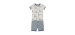 Two-piece short pajamas set with dinosaur print in organic cotton - Little Boy