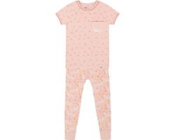 Two-piece pajamas set with geese print in organic cotton - Little Girl