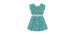 Viscose dress with striped elastic waist - Little Girl