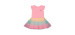 Short-sleeved dress with tulle skirt - Little Girl