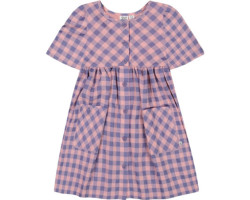 Checked dress with buttons...