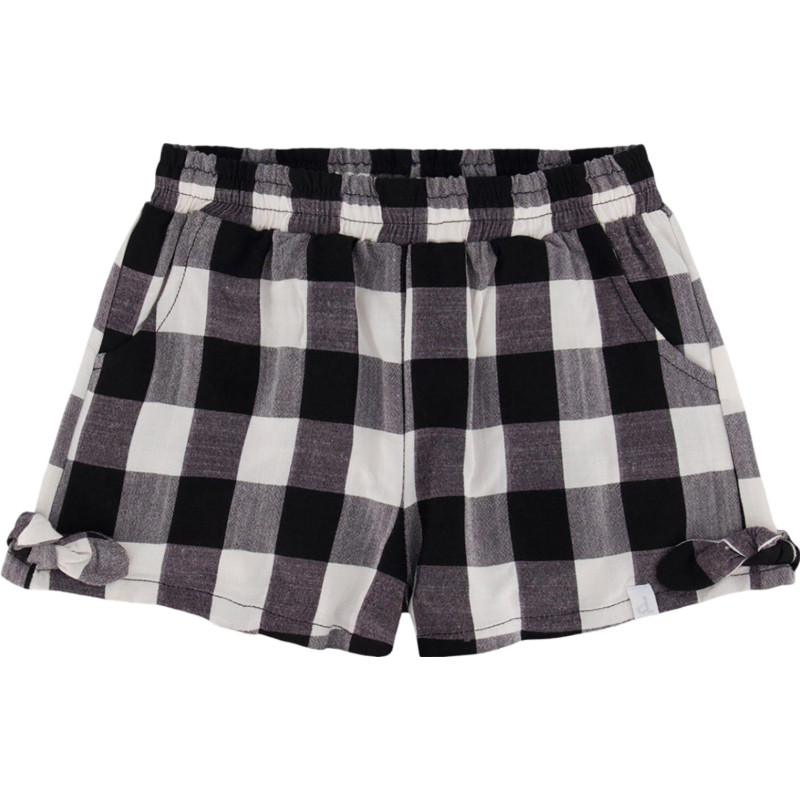Shorts with black and white gingham bows - Little Girl