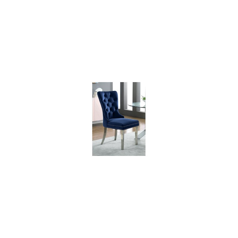 C-1262 chairs (velvet blue) 2pcs