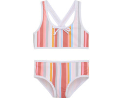 All-over print bikini top with bow - Girls