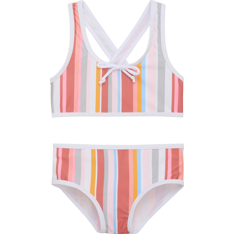 All-over print bikini top with bow - Girls