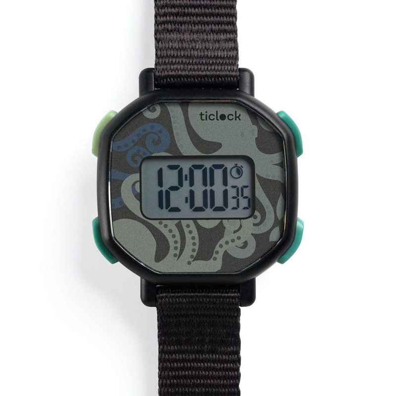 Digital Watch - Black Octopus