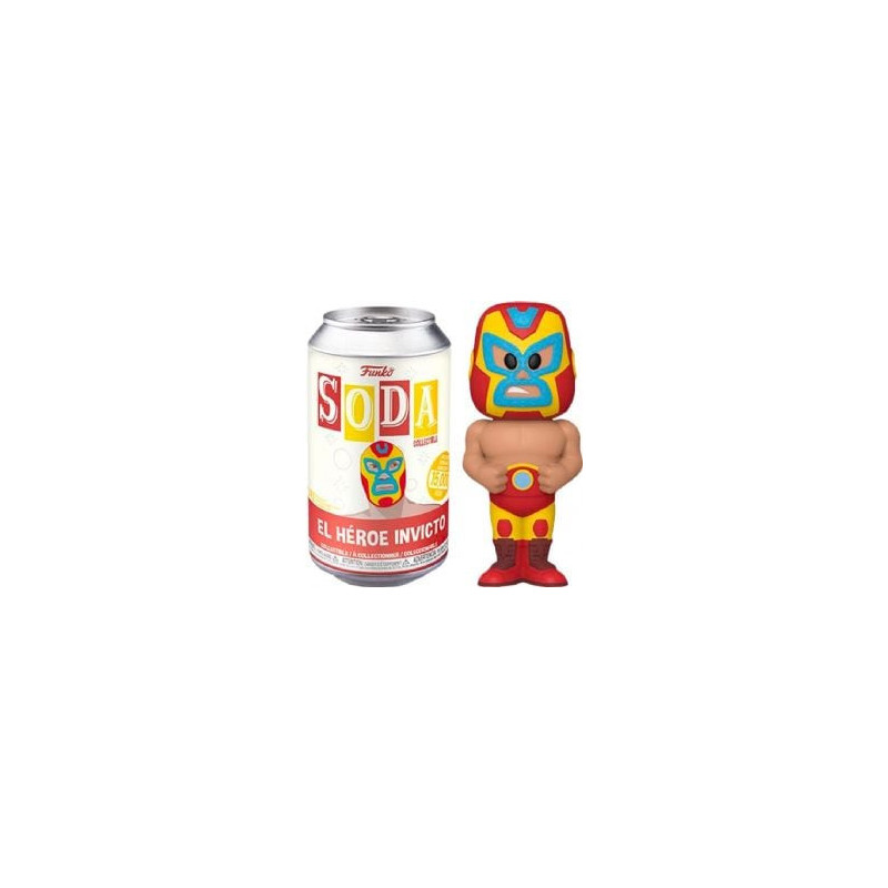 Marvel -  figurine soda en vinyle de iron man luchadores (10 cm) -  funko soda