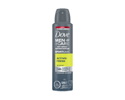 DOVE MEN + CARE Sport Care antisudorifique vaporisateur à sec, Active + Fresh, 107 g