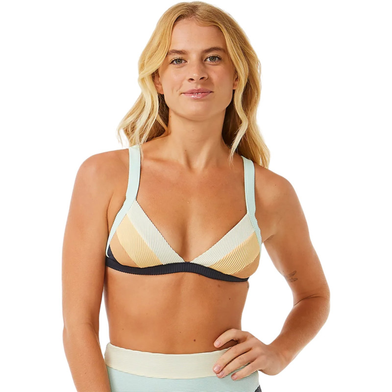 Block Party Spliced ​​Fixed Triangle Bikini Top - Women's