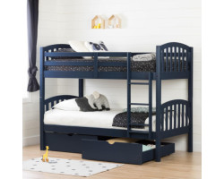 Solid wood bunk bed with...