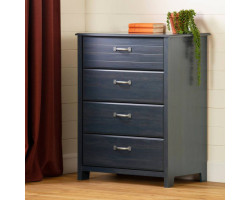 Asten 4-Drawer Desk - Blueberry