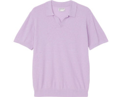 Short-sleeved linen knit polo shirt - Men