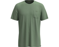Pocket t-shirt in hemp and merino blend - Men's