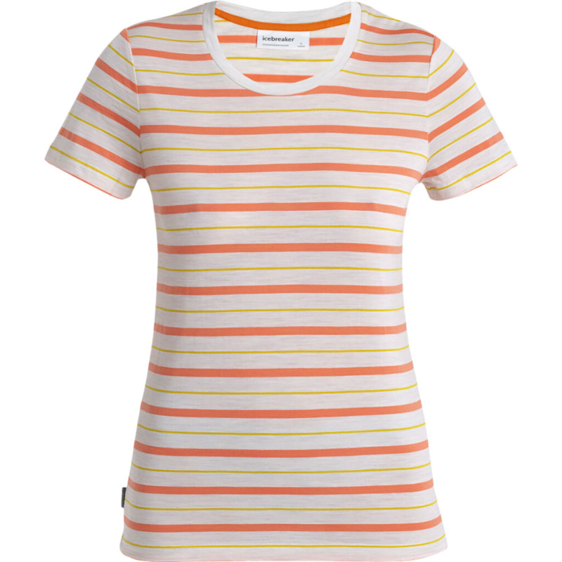 Wave Merino Wool Short-Sleeve Striped T-Shirt - Women's