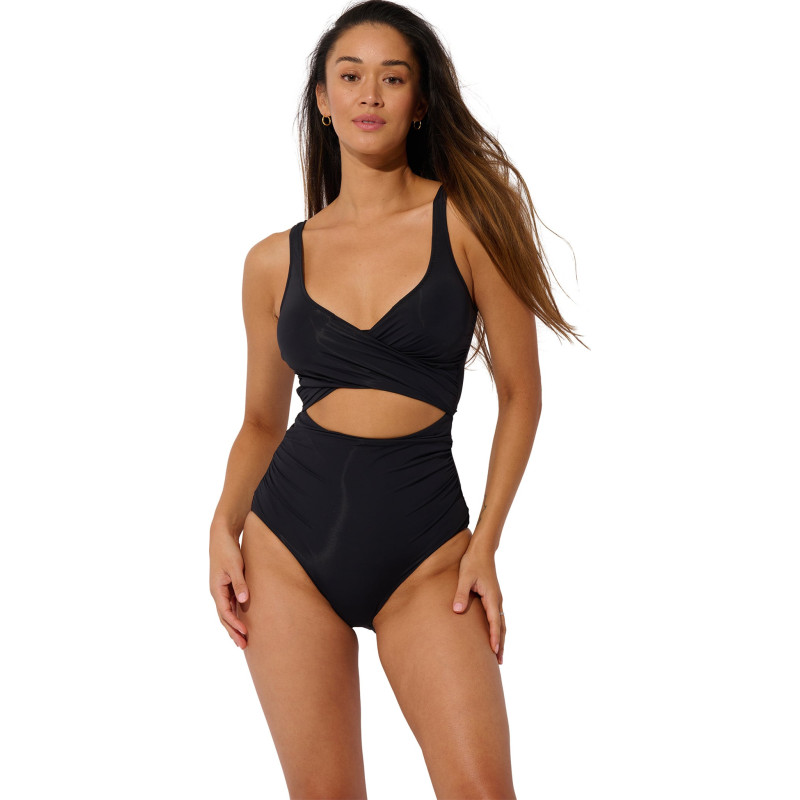 One-piece crossover camisole swimsuit - Women