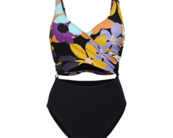 Aqua Bloom Recycled High-Leg Crossover One-Piece Swimsuit - Women's