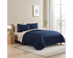 Double/Queen Bed Quilt - Navy