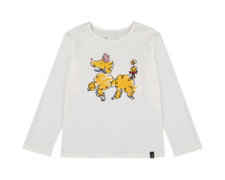 Long-sleeved t-shirt with poodle print - Little Girl