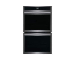 30 in. double built-in wall oven, 10.6 cu. ft. with full convection, black stainless steel, Frigidaire Gallery GCWD3067AD