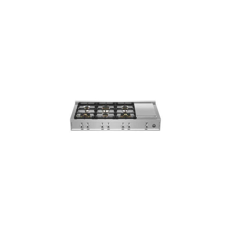 Plaque de cuisson Gaz 52 po. Bertazzoni PROF486GRTBXT