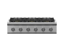 Range 36" sealed burners. Fisher and Paykel with 6 stainless steel burners CPV3-366-L