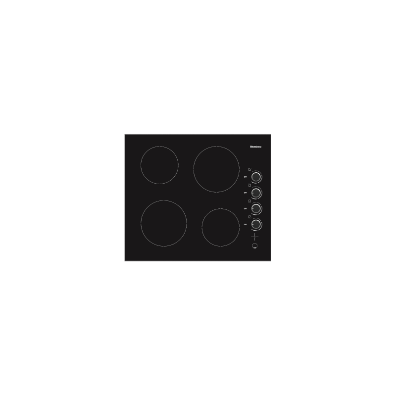 24 in. Vitroceramic cooktop. Blomberg CTE24402