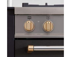Knob decoration set for dual fuel stove, 12 knobs, Master series, Gold, Bertazzoni DSMASDKSG